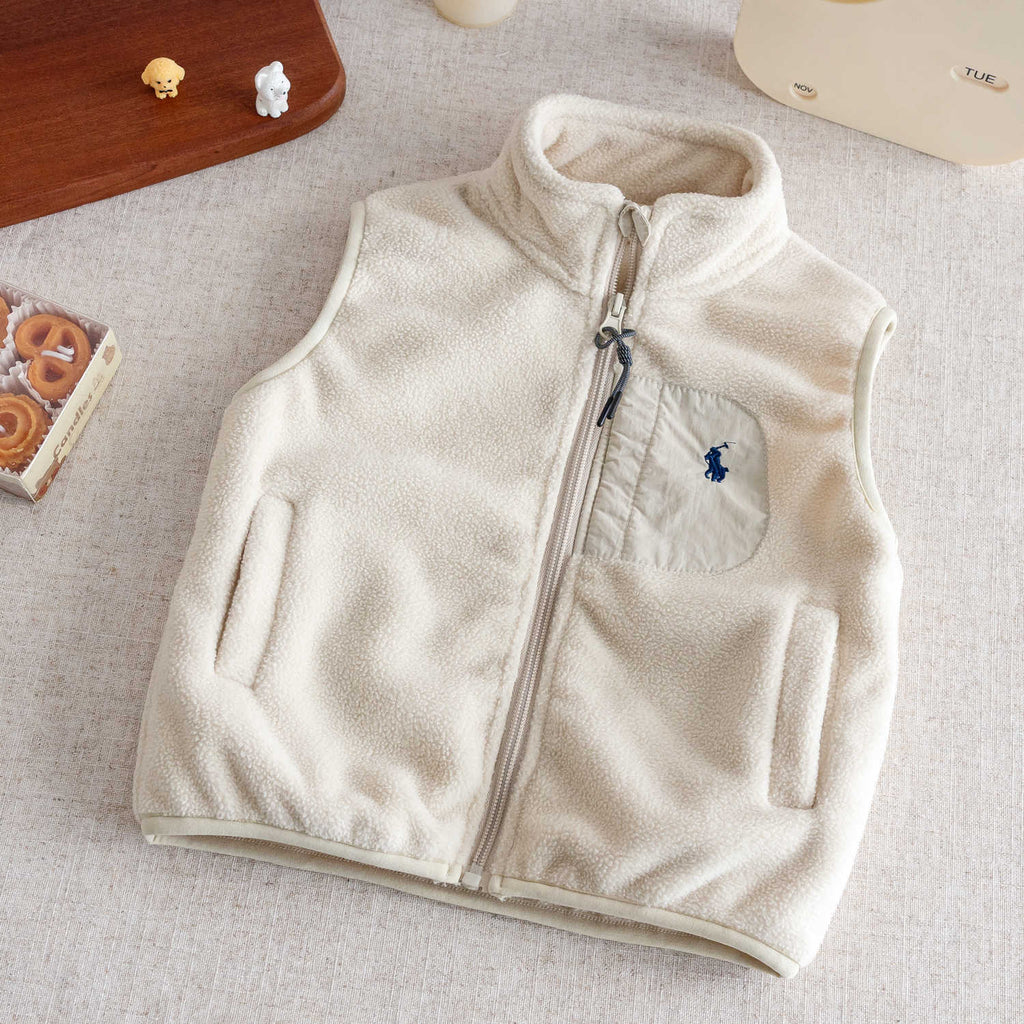 Children's Vest, Autumn/Winter 2025, Boys' Lambswool Vest, Baby Toddler Fleece Warm Vest, Trendy