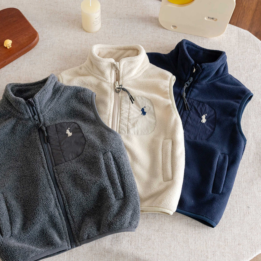 Children's Vest, Autumn/Winter 2025, Boys' Lambswool Vest, Baby Toddler Fleece Warm Vest, Trendy