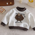 Children's high-neck sweatshirt, 2025 new autumn and winter style, Korean style, fleece-lined top, fashionable round neck shirt for boys and girls.