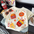 Children's short-sleeved T-shirt, summer 2025, 3D cartoon doll top for boys and girls, pure cotton, versatile children's clothing.