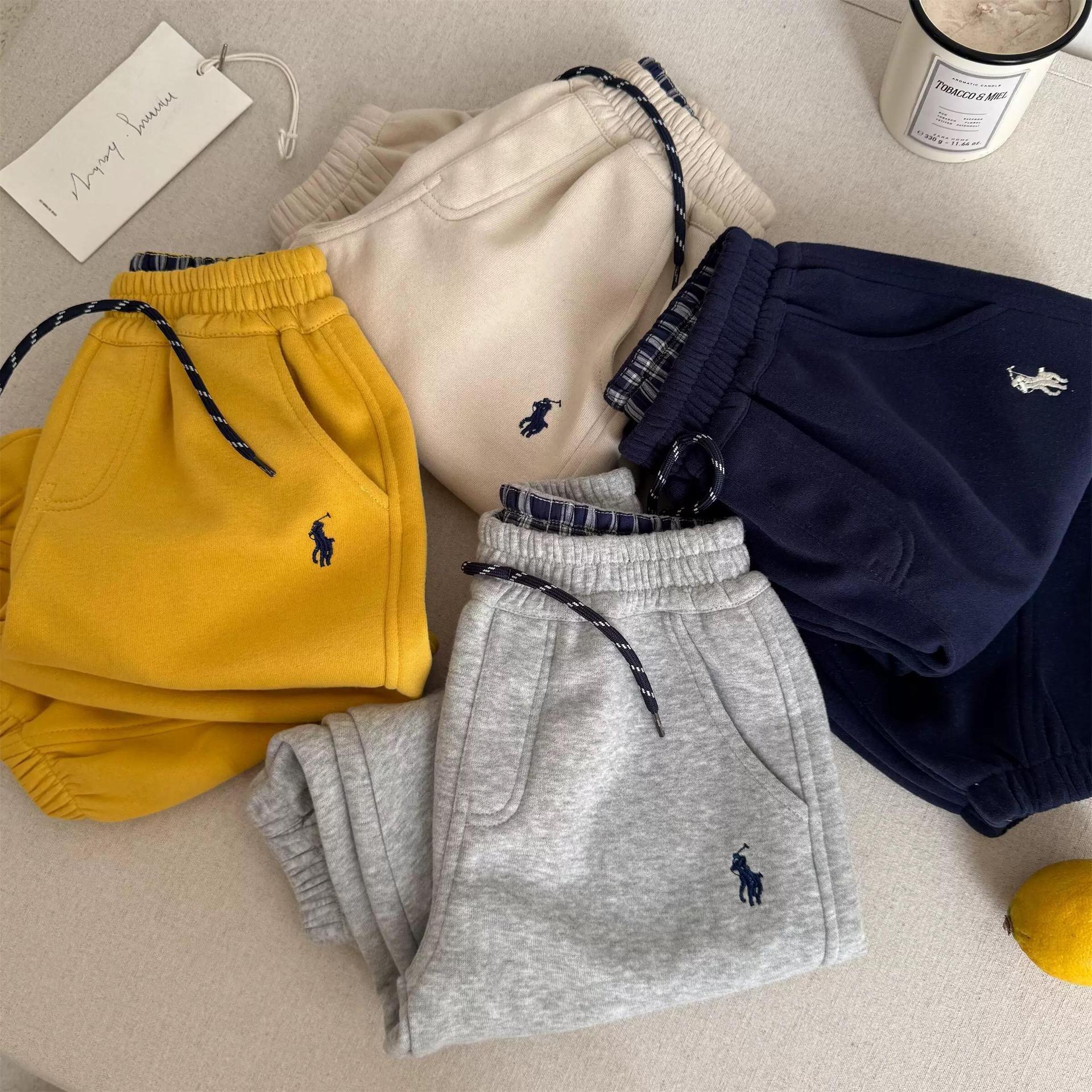Children's sports pants, casual pants, new style for spring and autumn, simple and comfortable long pants, pure cotton, solid color sweatpants for baby boys, stylish