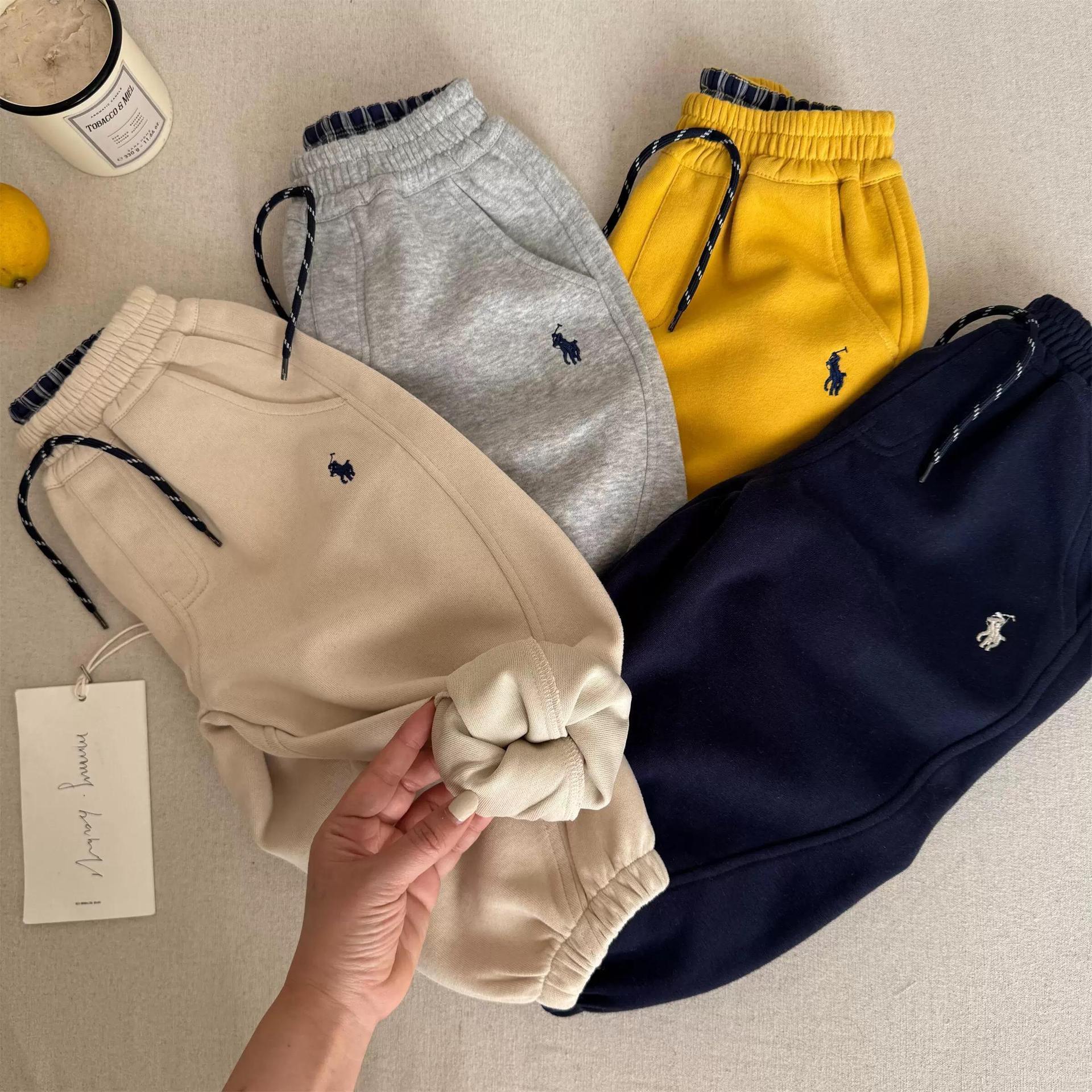 Children's sports pants, casual pants, new style for spring and autumn, simple and comfortable long pants, pure cotton, solid color sweatpants for baby boys, stylish